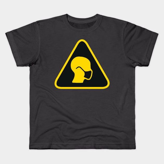 Mask on Kids T-Shirt by Lamink